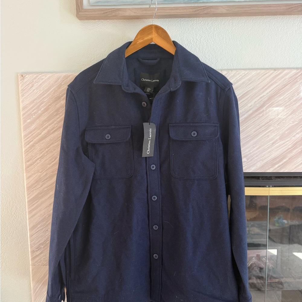 Christian Lacroix Dark Blue Shirt Jacket